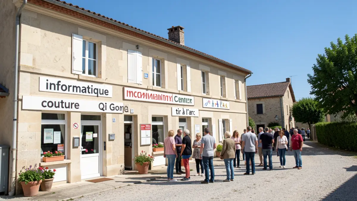 Image générique d'un centre social dans un village français.