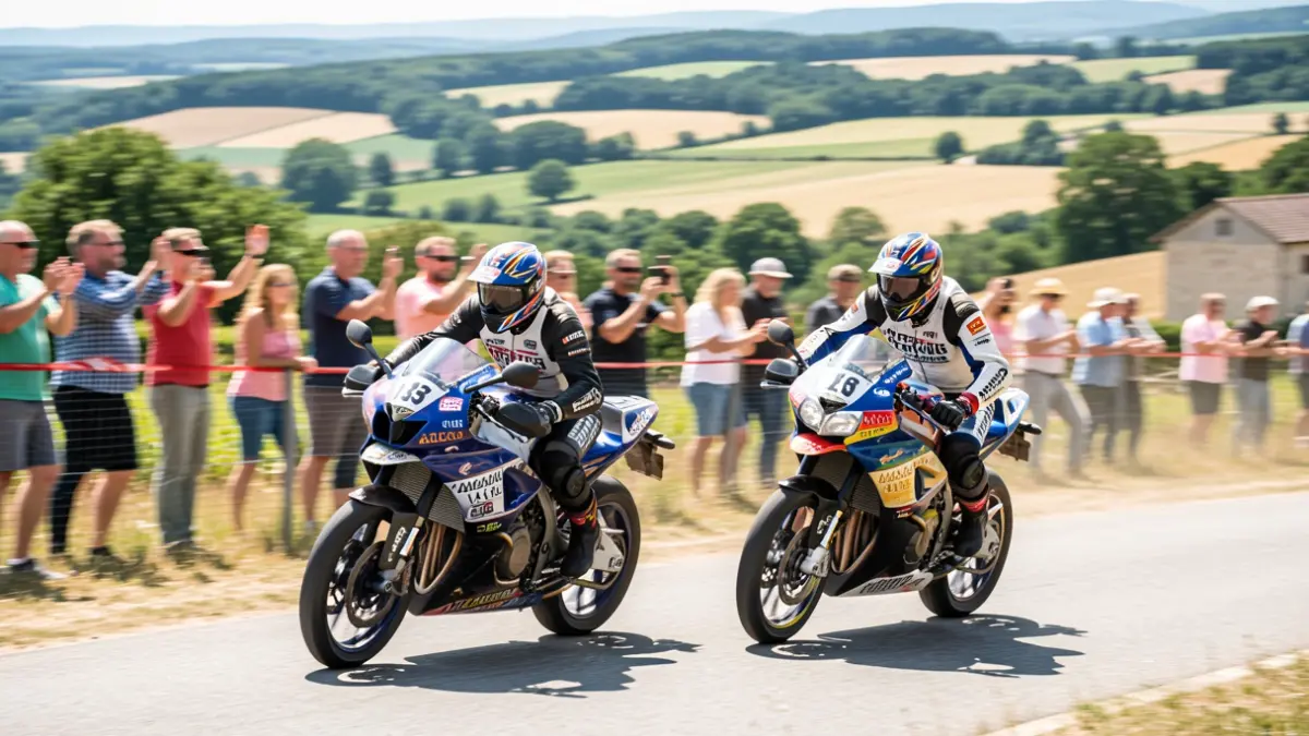 Generic image of motorcyclists participating in an outdoor race.