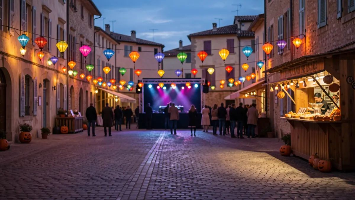 Generic image of a Halloween celebration in a Southern French town.