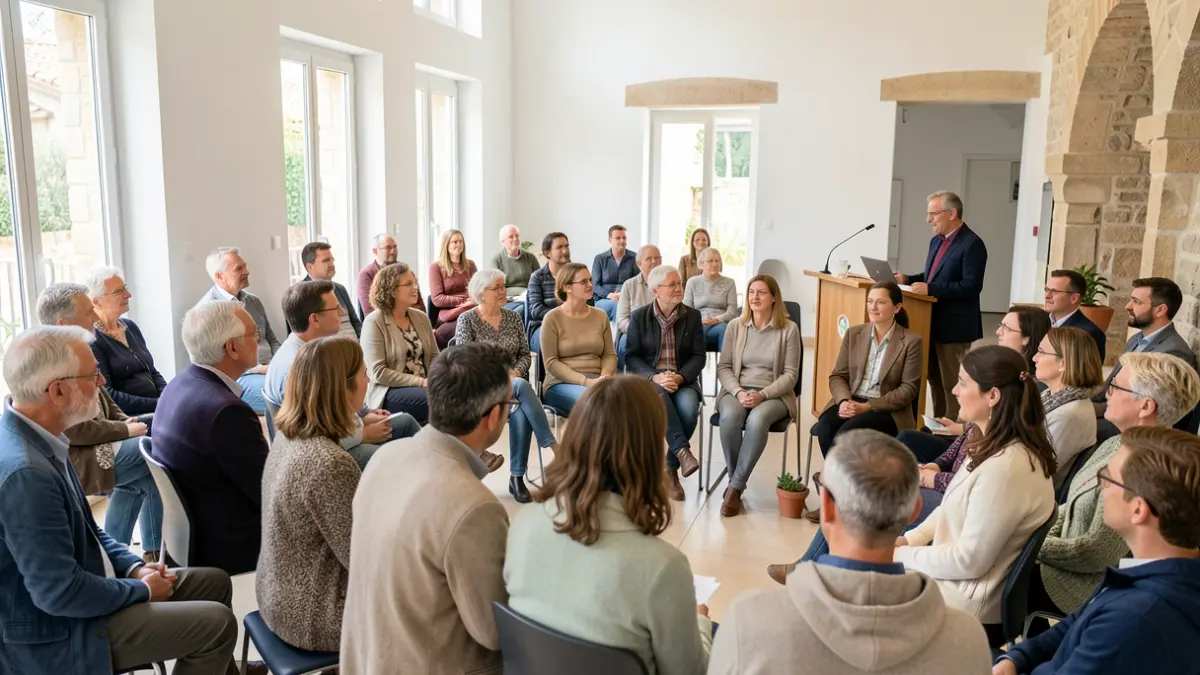 Generic image of a public health meeting in Castres.