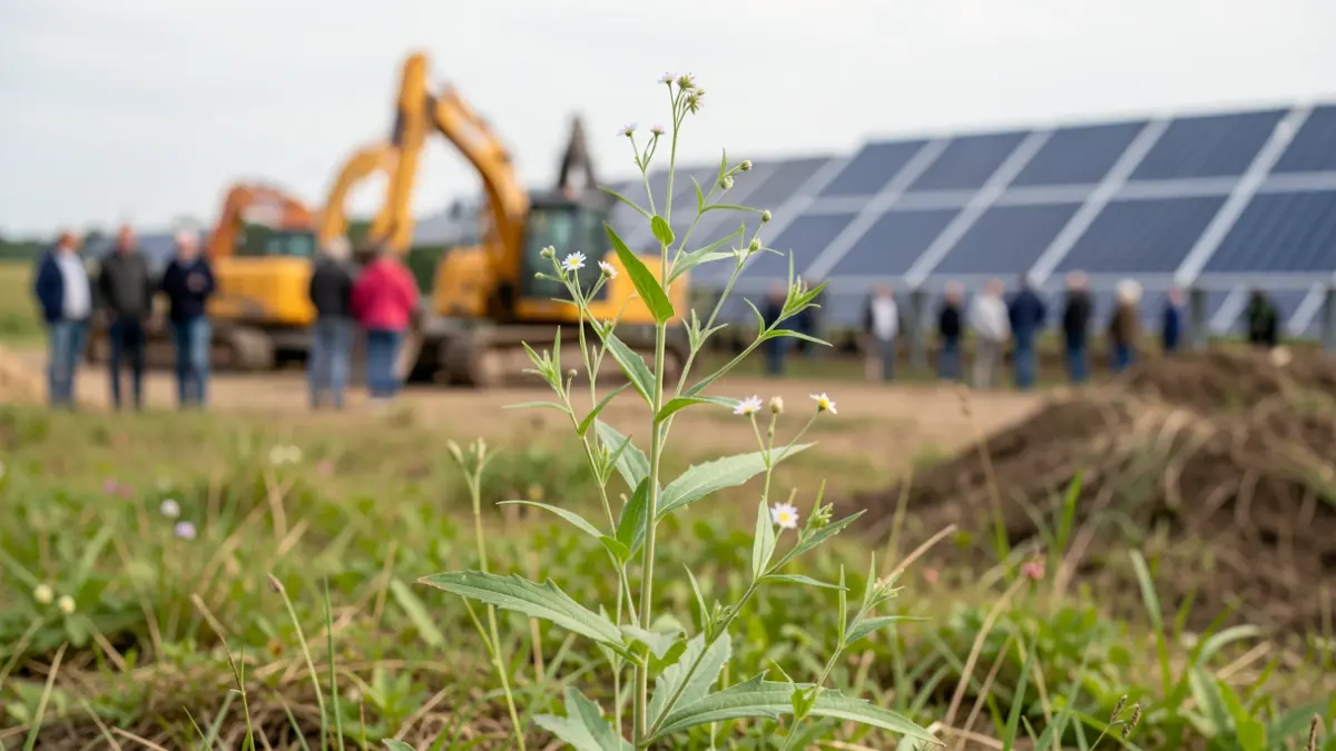 Plantes protégées menacées par un projet de centrale photovoltaïque.