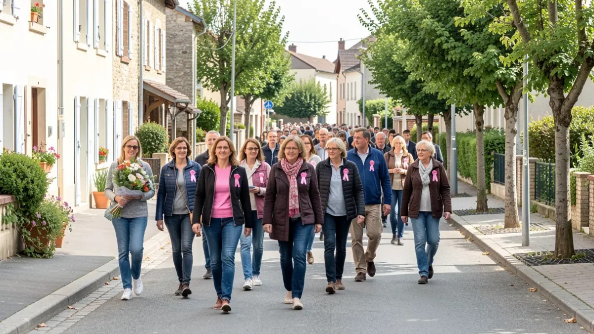Image générique d'une marche solidaire pour Octobre Rose à Pujaut.