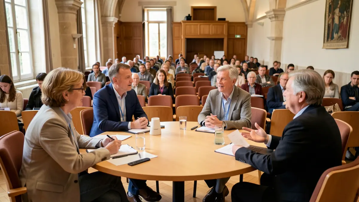 Round table on tomorrow's food at the University of Toulouse.