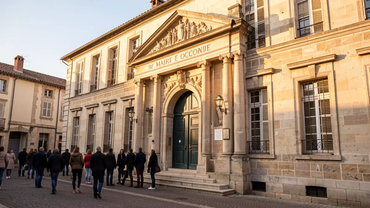Generic image of a town hall facade in Occitanie.
