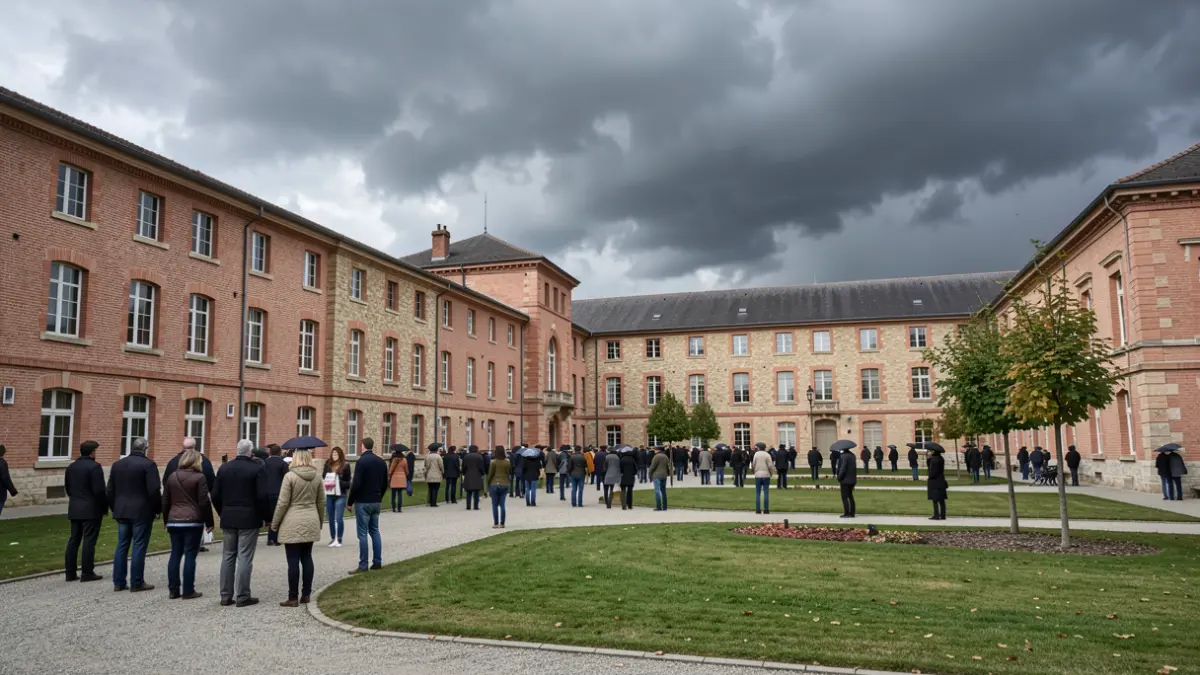 Generic image of a university campus under a threatening sky.