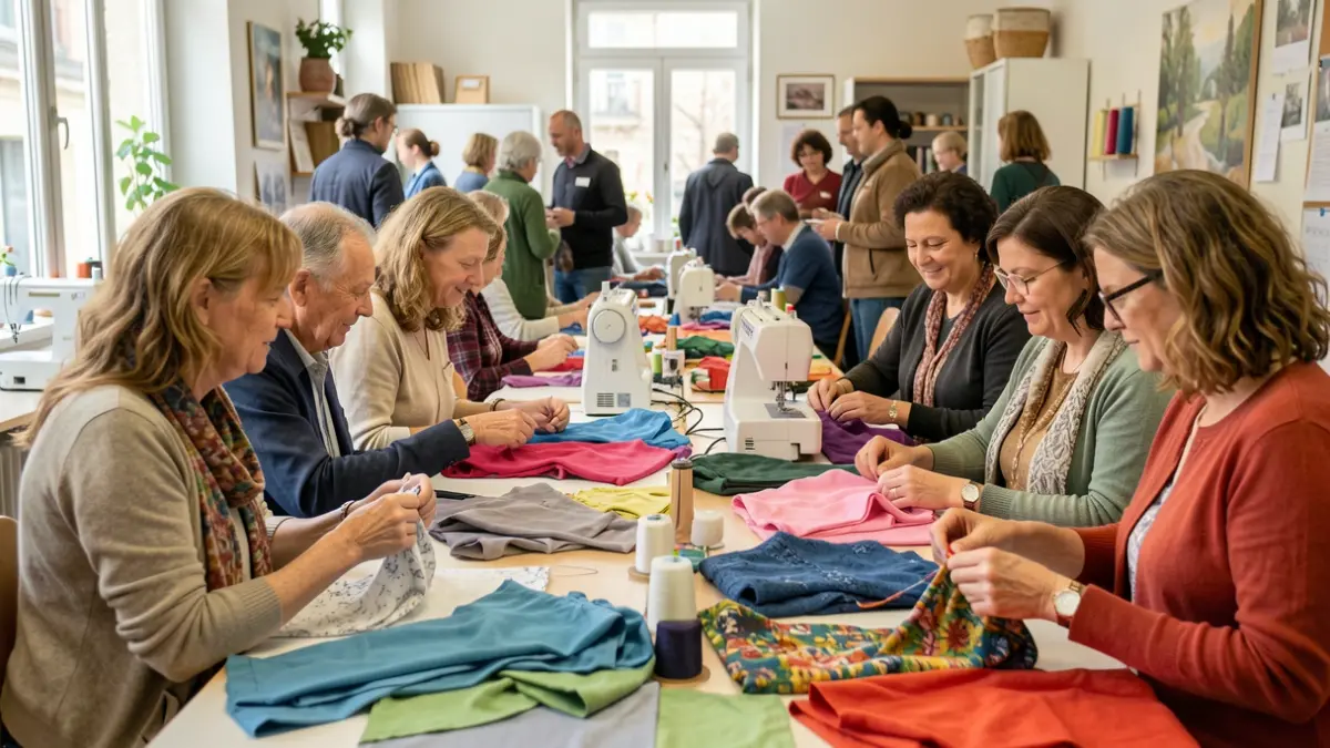 Generic image of a solidarity sewing workshop for patients.