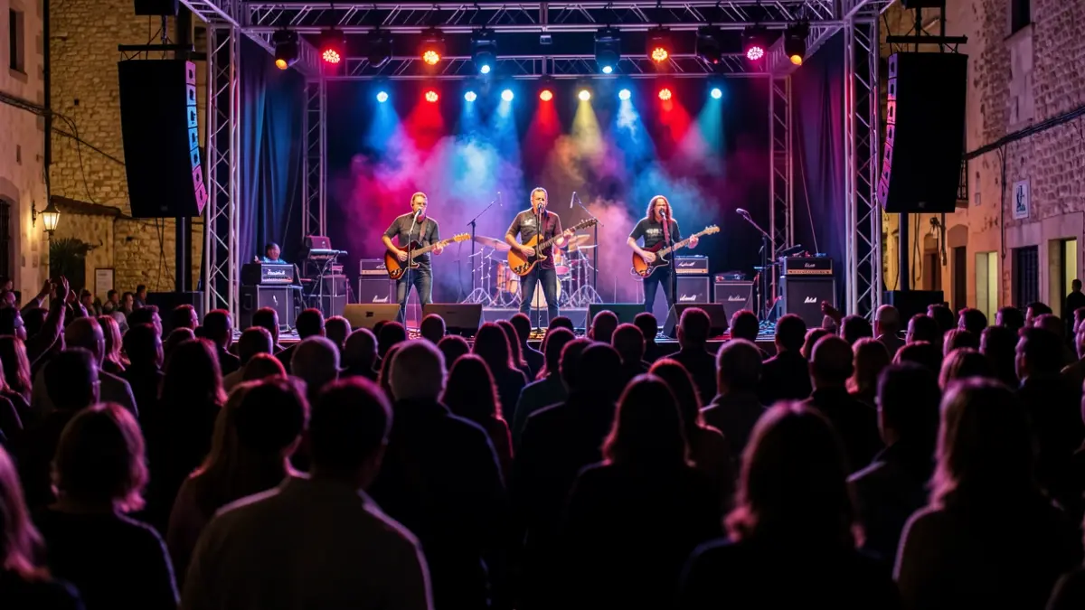 Concert scene of the band Barrut at La Gespe in Tarbes, marking the start of the cultural season.