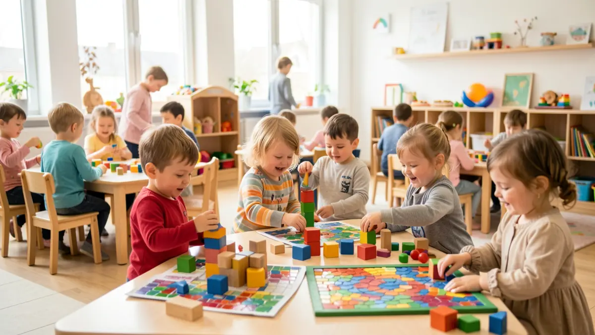 Generic image of children playing in a learning space.