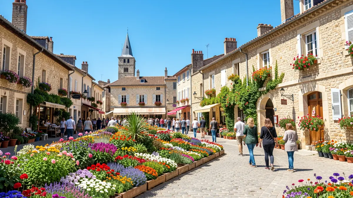View of Lectoure, a town recognized for its floral displays and quality of life.