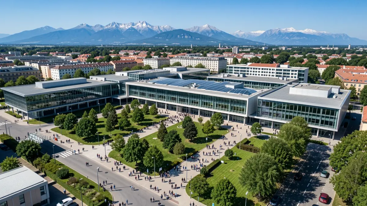 Aerial view of the ISAE-SUPAERO campus in Toulouse, France.