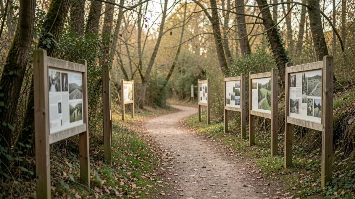 Chemin mémoriel du parachutage du 10 avril 1944 dans un bois d'Occitanie.