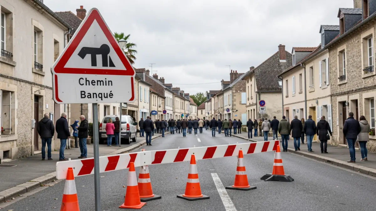 Generic image of roadworks on Chemin du Banqué in Labastidette.