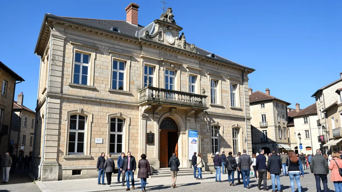 Facade of the Vic-en-Bigorre town hall.