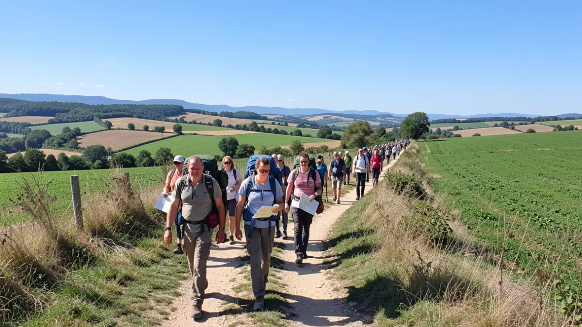 Image générique de randonneurs participant à un événement sportif en Occitanie.