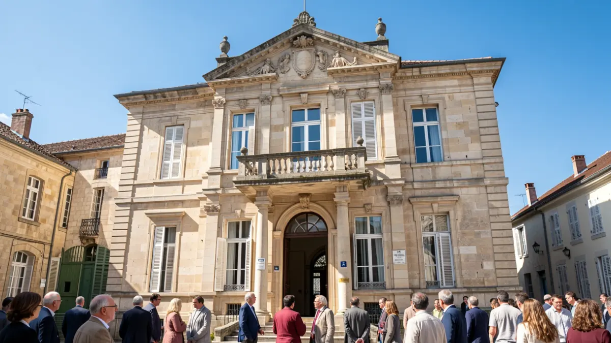 Facade of the Mairie of Saint-Benoît-de-Carmaux.