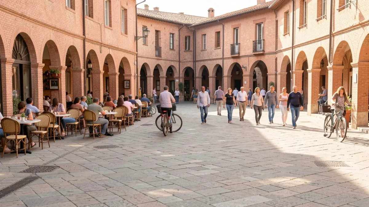 Place Sainte-Cécile à Albi rendue piétonne pour une consultation sur la circulation.