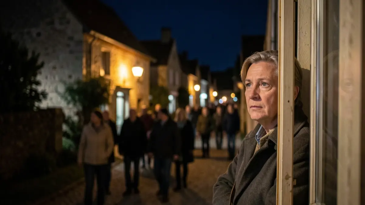 Generic image of a person looking out a window at night, symbolizing citizen vigilance.