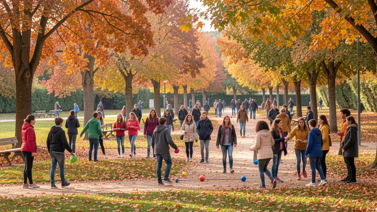 Image générique de jeunes participant à des activités de loisirs d'automne.