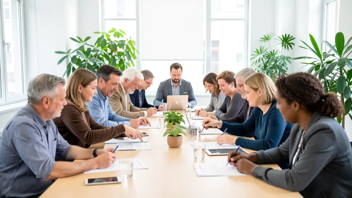 Image générique d'un groupe de personnes participant à une réunion.