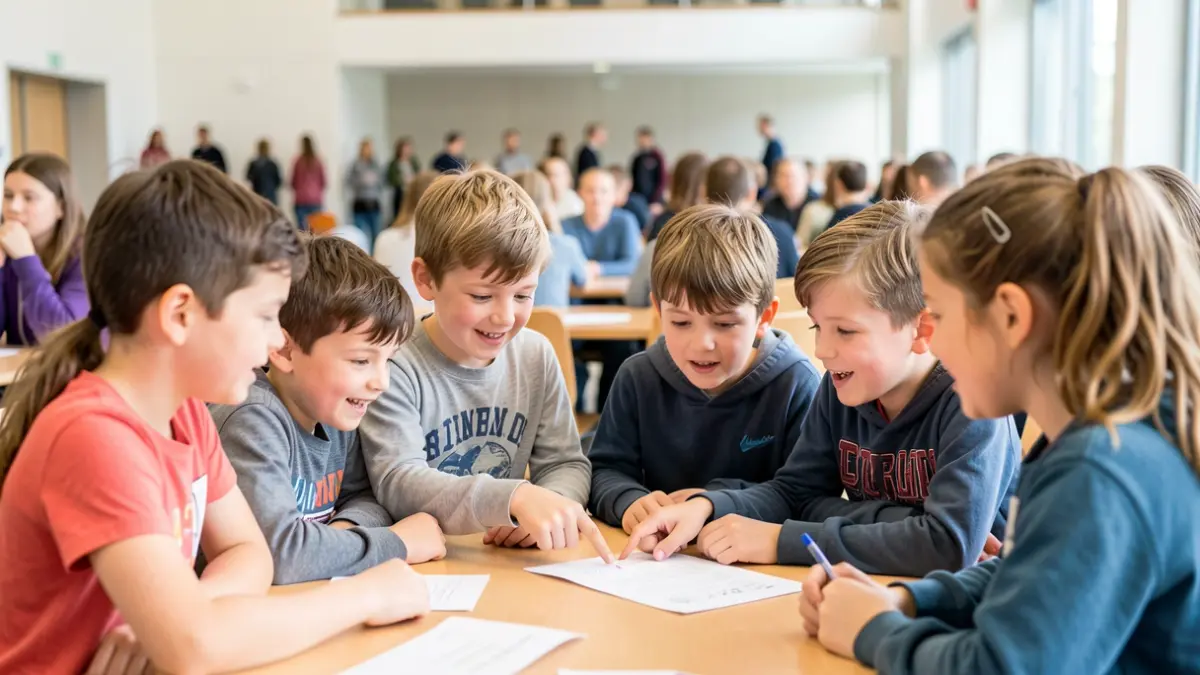 Image générique de jeunes conseillers municipaux discutant dans une salle de réunion.