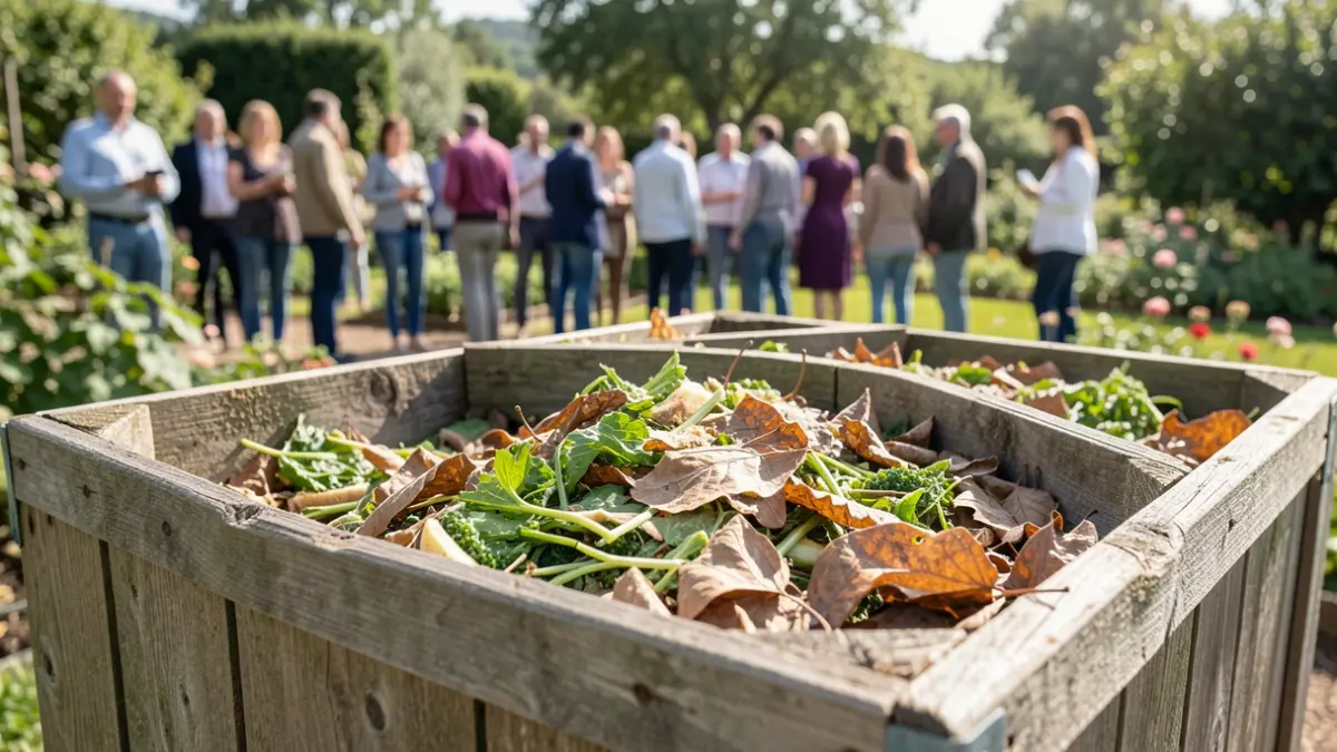 Image générique de compostage dans un jardin en Occitanie.