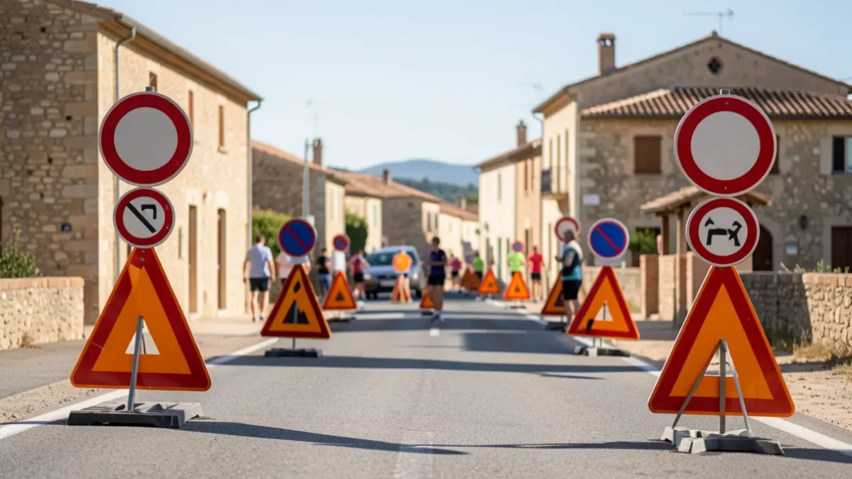 Image générique de modifications de circulation pour une course solidaire dans le sud de la France.