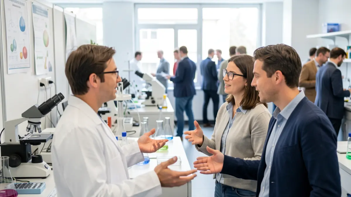 Des chercheurs et des enseignants collaborent dans un laboratoire de l'Université de Montpellier.