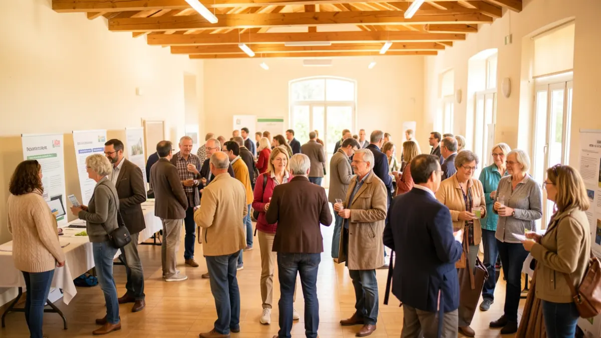 Image générique d'un forum de l'emploi dans un centre communautaire d'Occitanie, mettant en avant l'interaction et l'engagement.