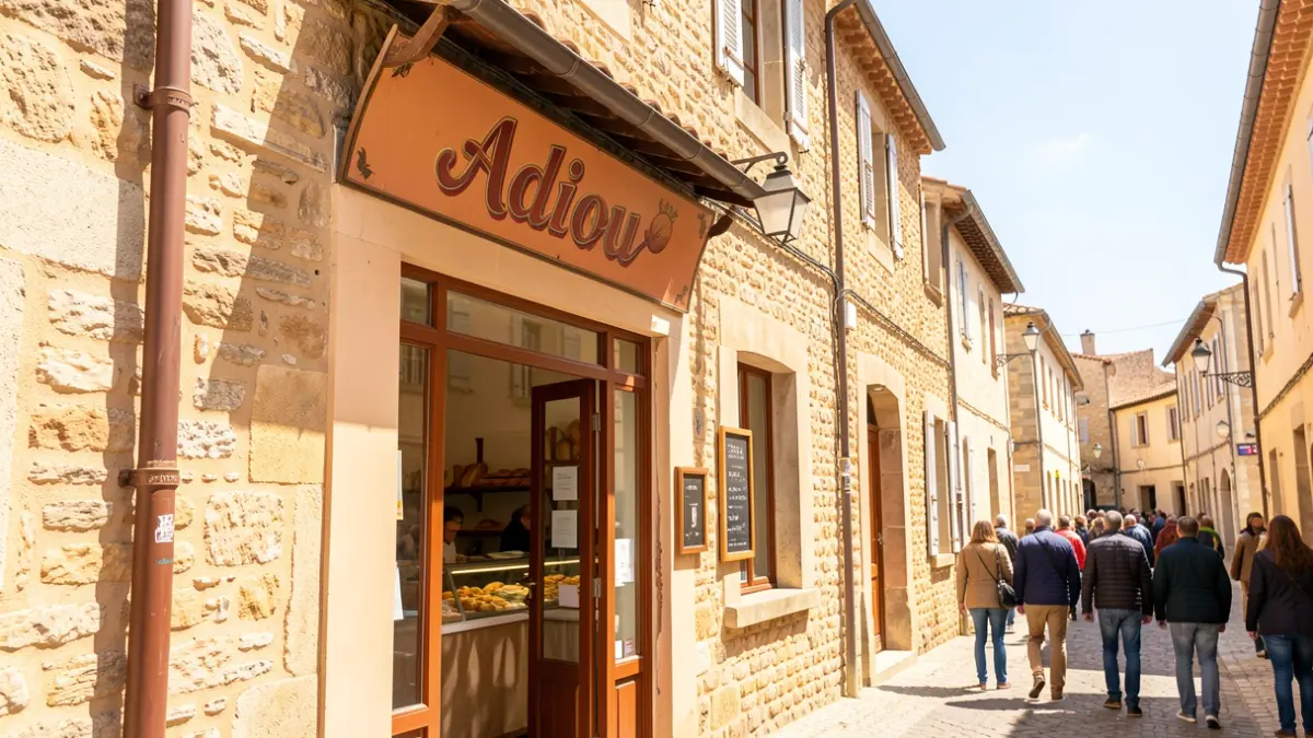 Façade de la boulangerie Adiou à Alzonne.