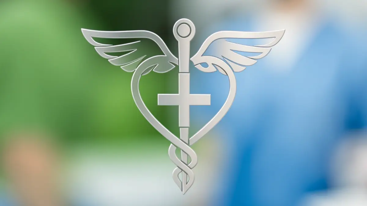 Generic image of a medical symbol on a blurred background.