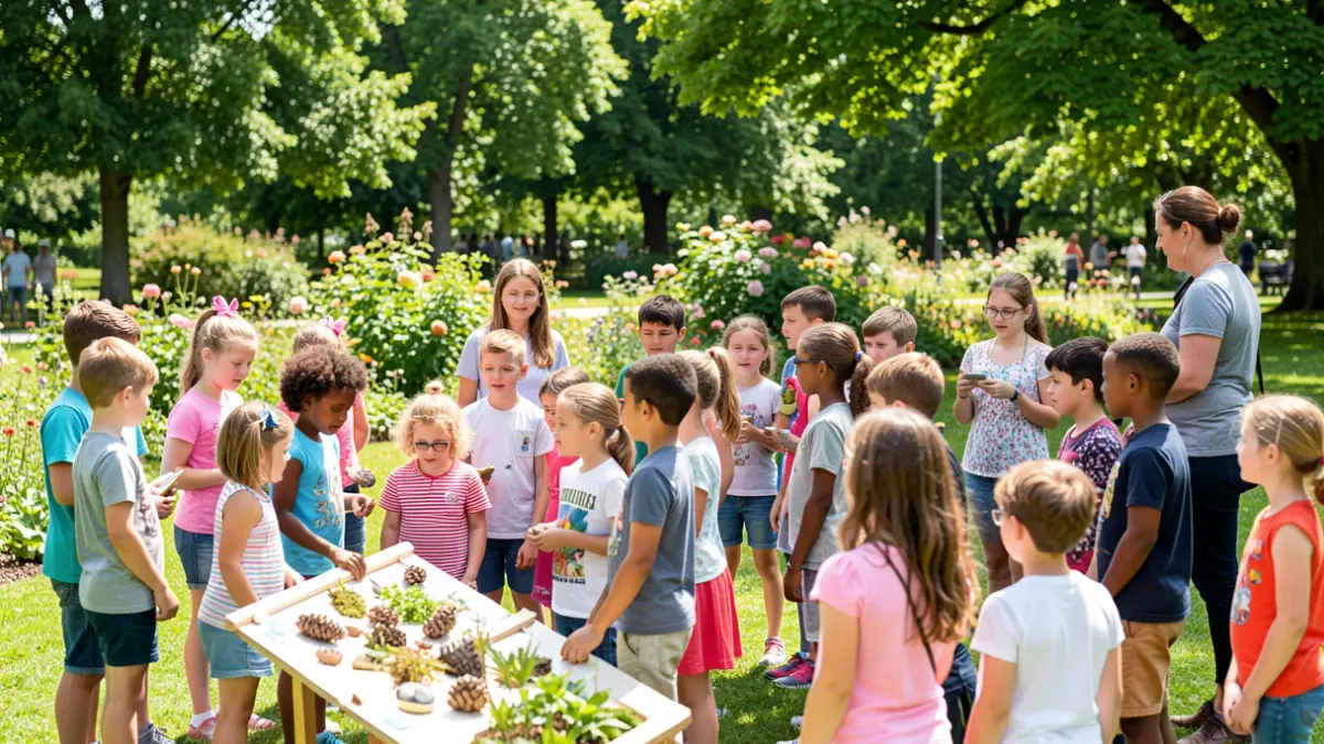 Generic image of children participating in an outdoor educational activity.