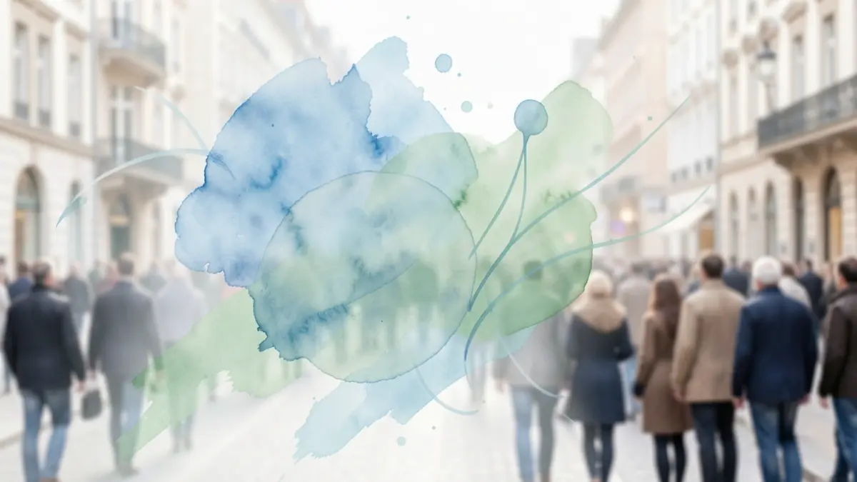Generic image of abstract watercolor splashes in calming blue and green tones, suggesting creativity and serenity.