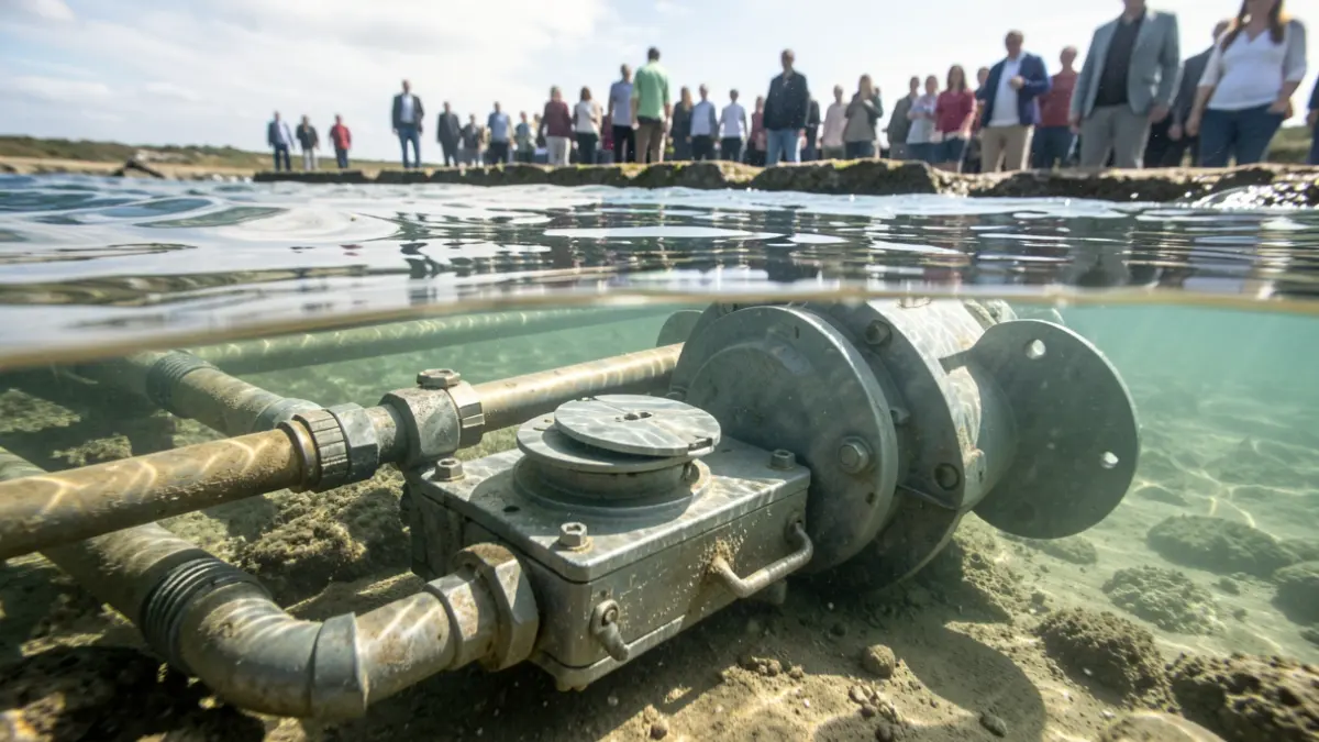 Image générique de : un dispositif expérimental sous-marin dans une lagune.