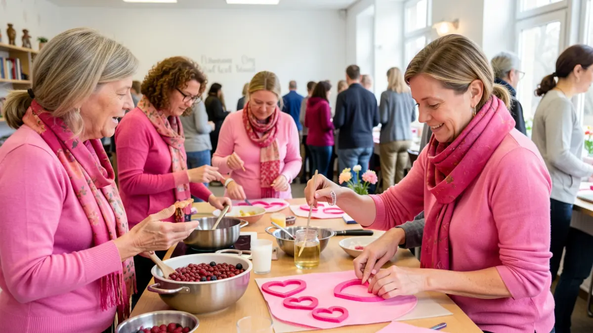 Des femmes participent à des ateliers cuisine et créatifs pour Octobre Rose au centre social Max-Savy.