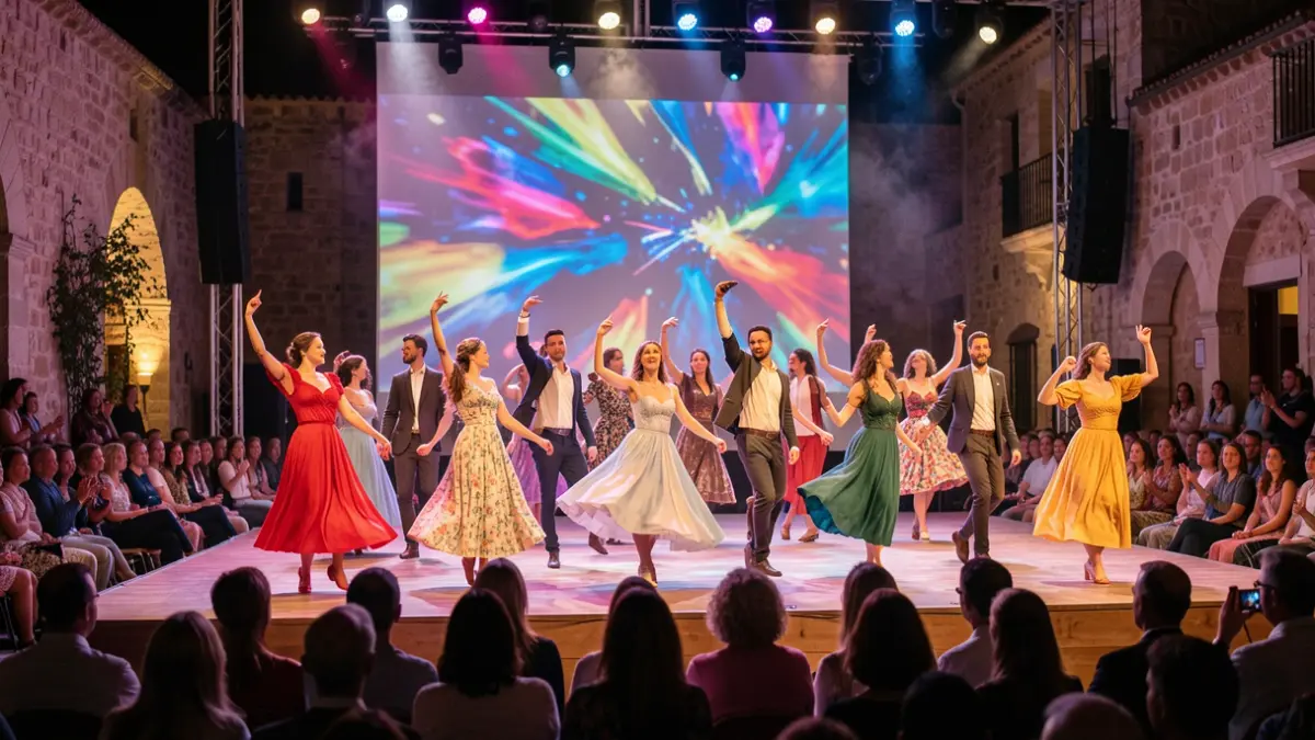 Generic image of dancers in motion at a cultural festival.