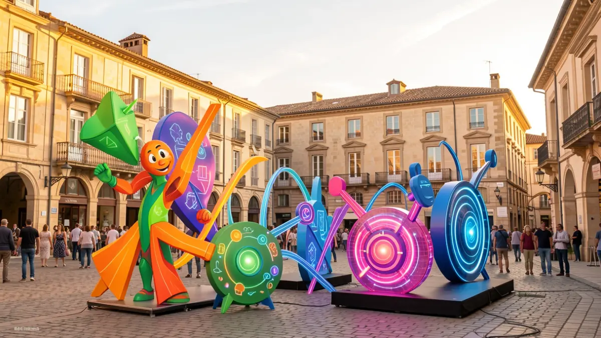 Image générique de formes abstraites colorées représentant l'animation dans un cadre urbain du sud de la France.