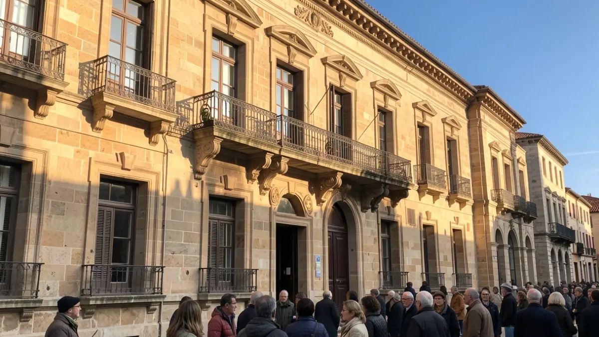 Façade en pierre d'un hôtel de communauté de communes en Occitanie.