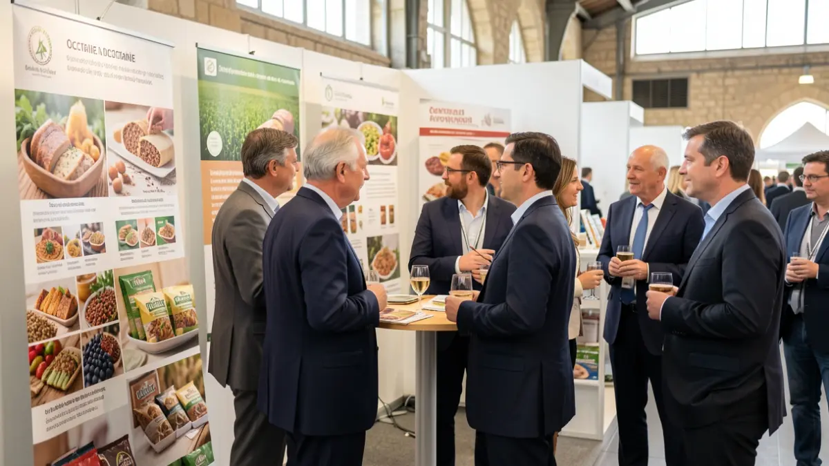 Generic image of professionals at a regional agri-food trade show in Occitanie.
