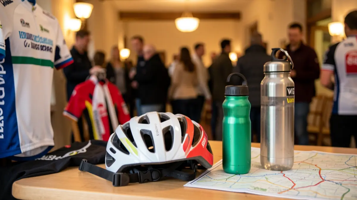 Generic image of a cyclist's equipment.