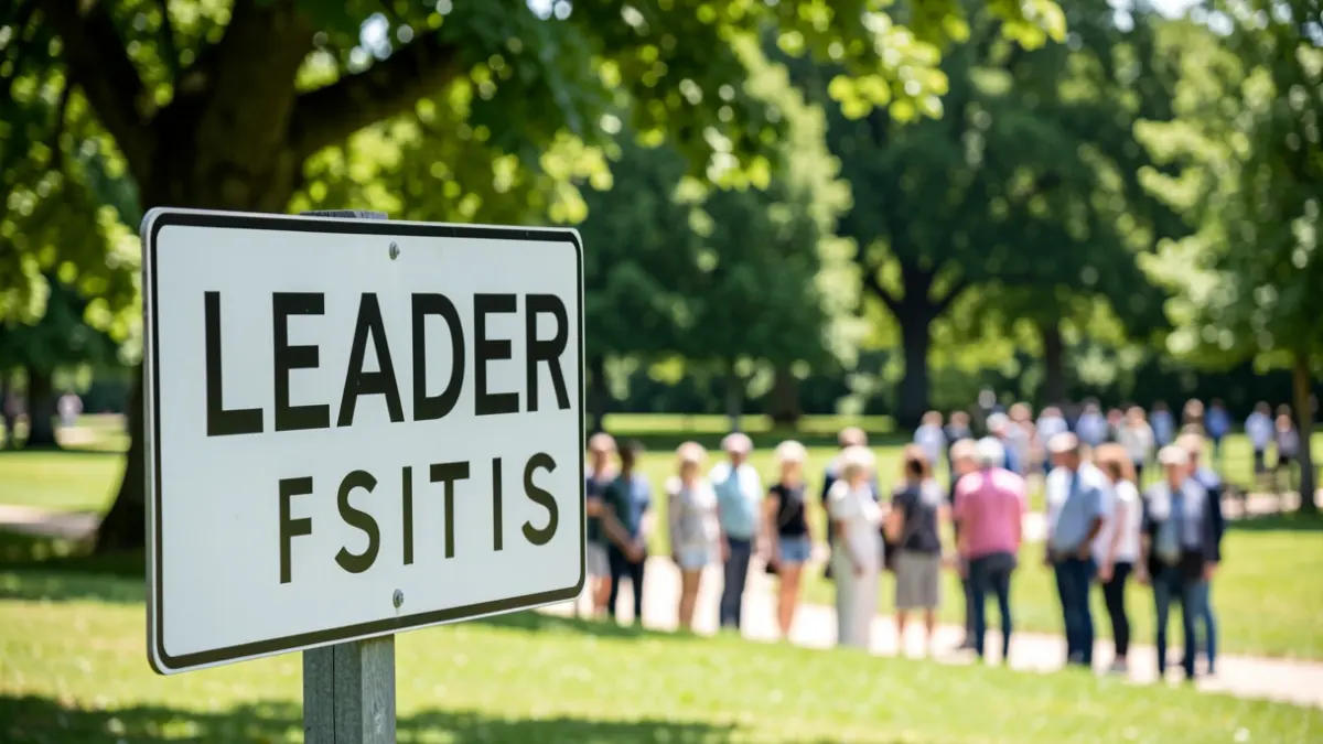 Generic image of LEADER project signs in a park.