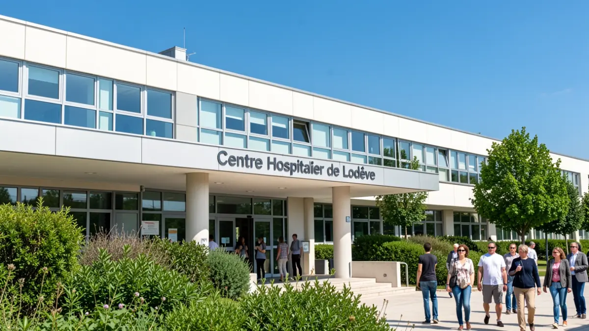 Façade de l'hôpital de Lodève.