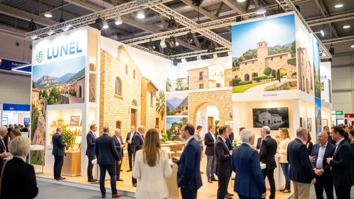 Lunel town stand at the Salon des Communes in Montpellier.