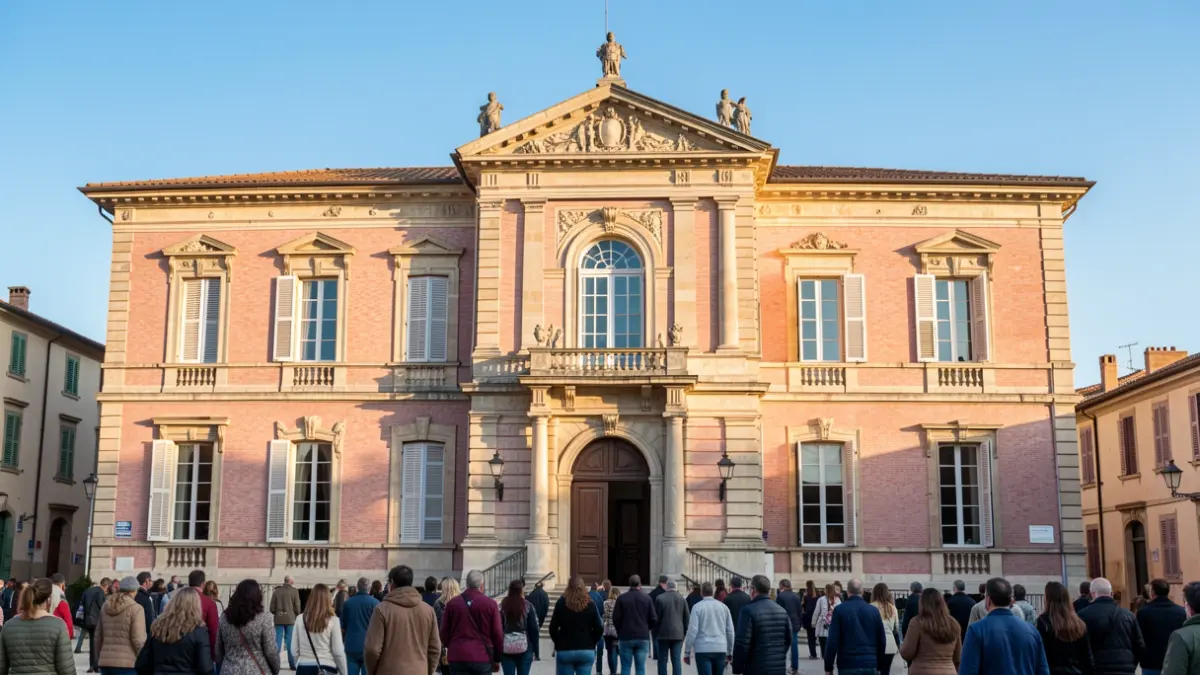 Image générique de la façade d'un bâtiment officiel dans le sud de la France.