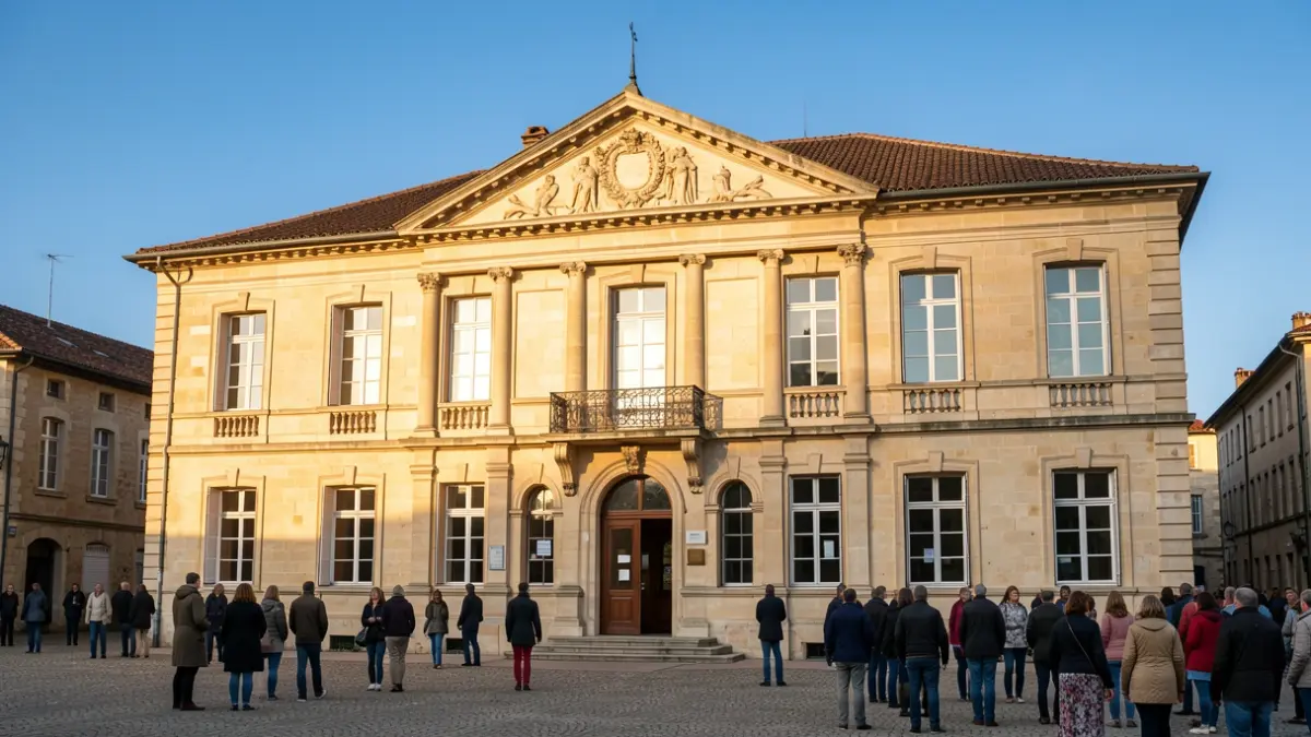 Façade de l'école primaire Jean Jaurès à Mirepoix.