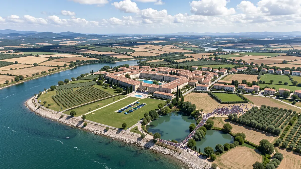 Image générique: france, vue aérienne montrant la configuration géographique et le paysage méditerranéen.