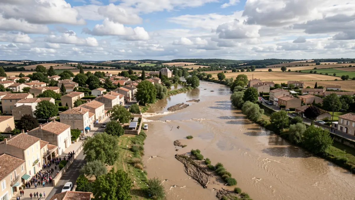 Image générique de paysages de la commune de Montferrier-sur-Lez après une inondation.