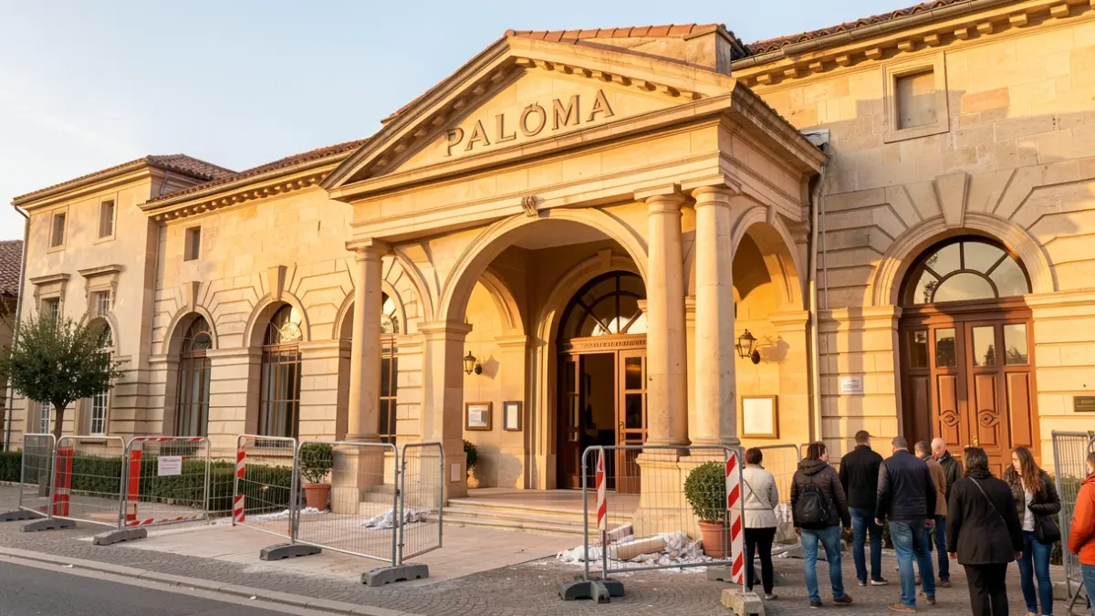 Renovation work in the entrance hall of Paloma in Nîmes.