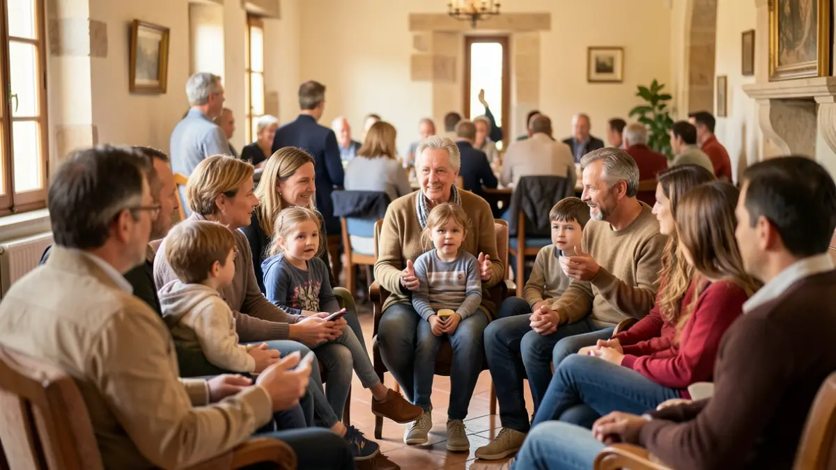 Generic image of a group of people in discussion in a bright room.