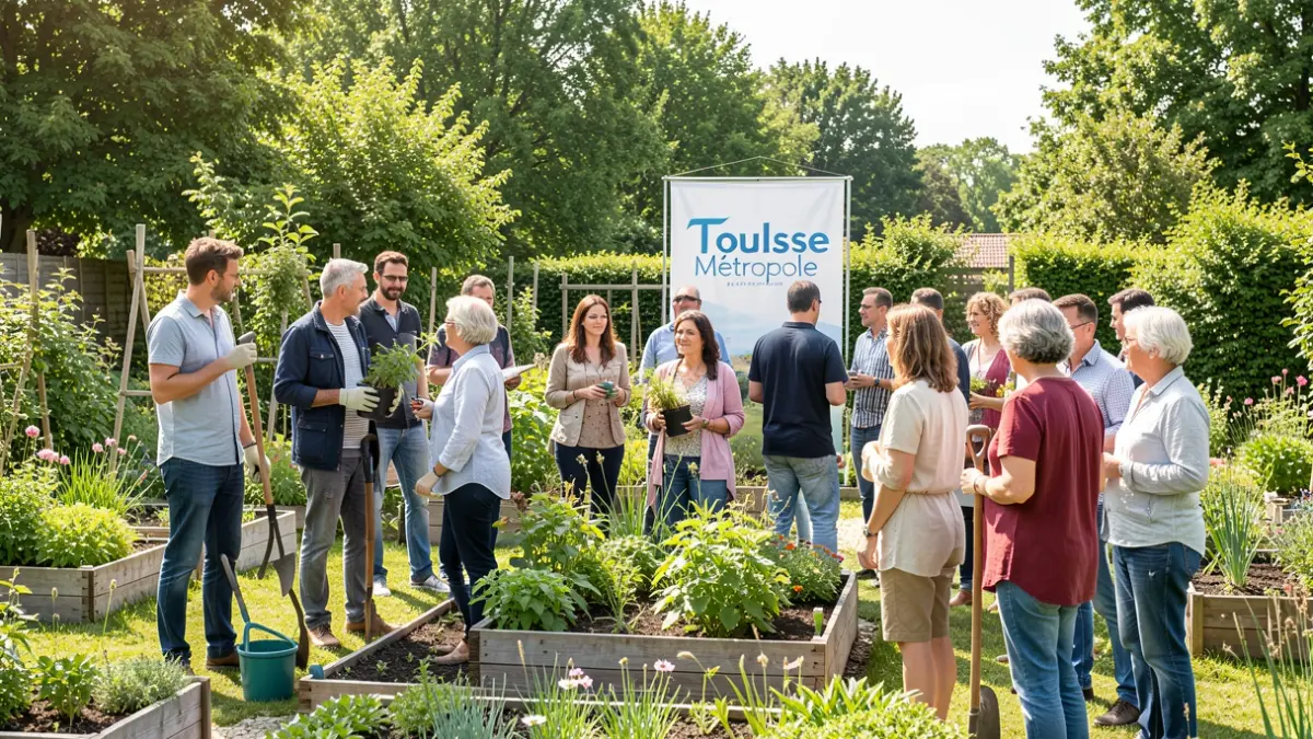 Generic image of a group of people participating in a sustainable gardening workshop.