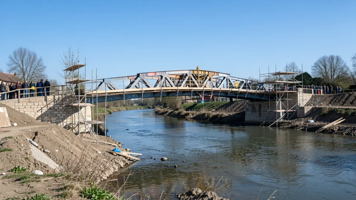 Image générique de travaux de reconstruction d'un pont.